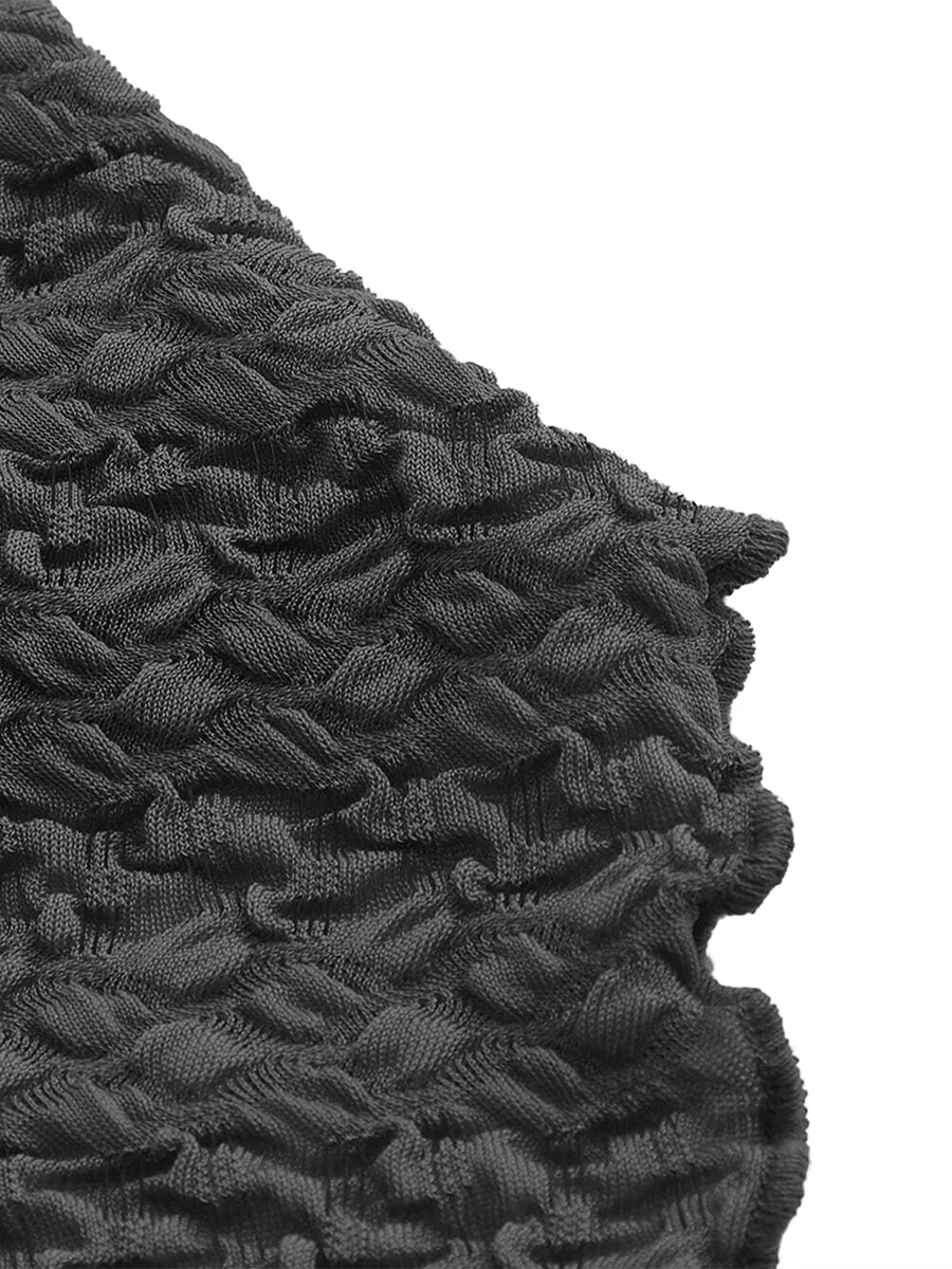 Женский топ бандо без бретелек Y2k укороченный рукавов с переплетением спереди и