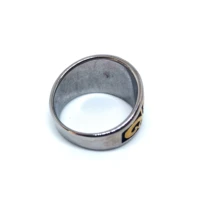 megin d stainless steel titanium retro cycling english letter motor hip hop fan punk vintage rings for men women gift jewelry