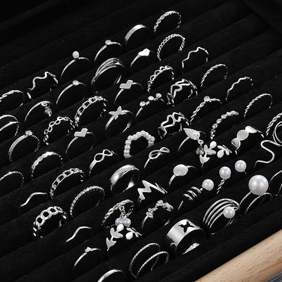 Кольцо женское геометрическое из искусственной кожи, 64 шт | AliExpress