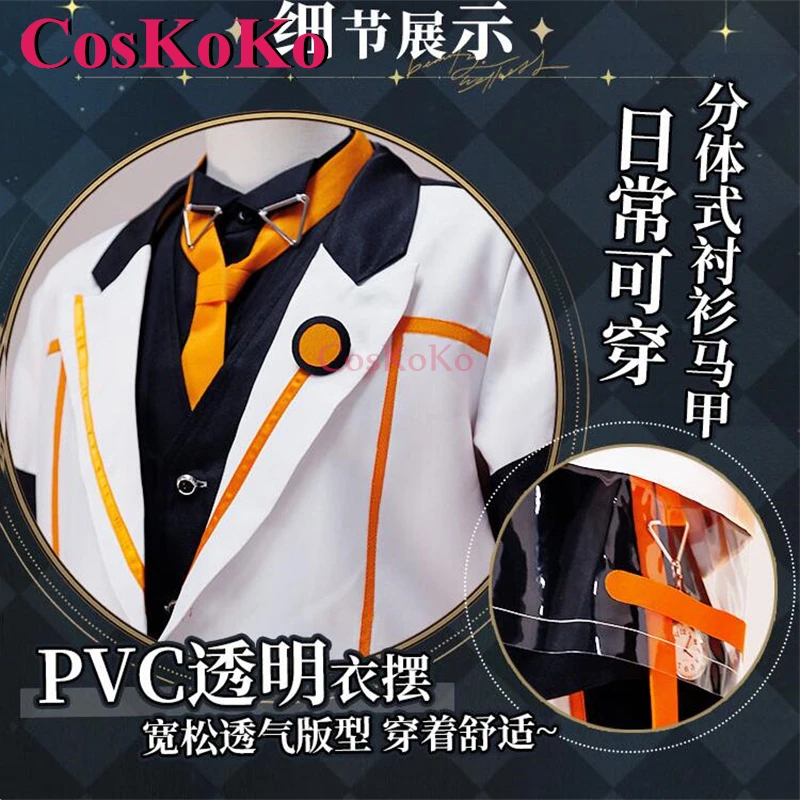 CosKoKo Alban Knox Косплей Аниме VTuber NIJISANJI Костюм первого юбилея Мода Униформа Хэллоуин