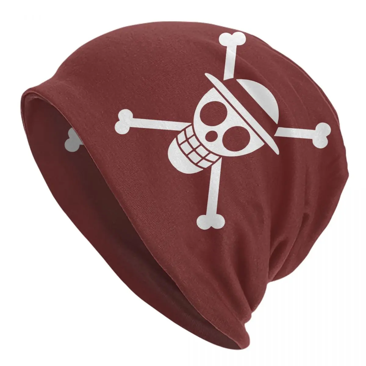 

Staw Hat Pirates Jolly Roger Anime Caps One Piece Casual Unisex Outdoor Skullies Beanies Hats Warm Dual-use Bonnet Knitting Hats