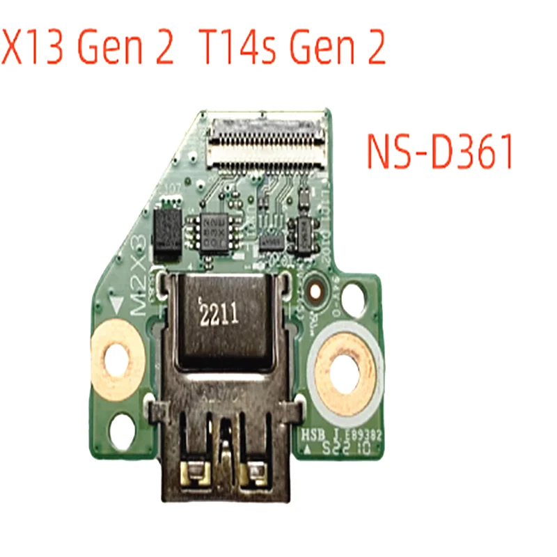 Фото НОВАЯ USB-плата для LENOVO ThinkPad X13 Gen 2 20WK 20WL T14s Gen 2 20WM 20WN 5C50Z44734 NS-D361 №1