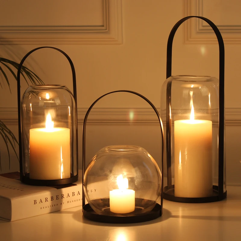 

Modern Lamp Candle Holders Wedding Nordic Styletransparent Candle Holders Glass Transparent Chandelier Table Centerpieces