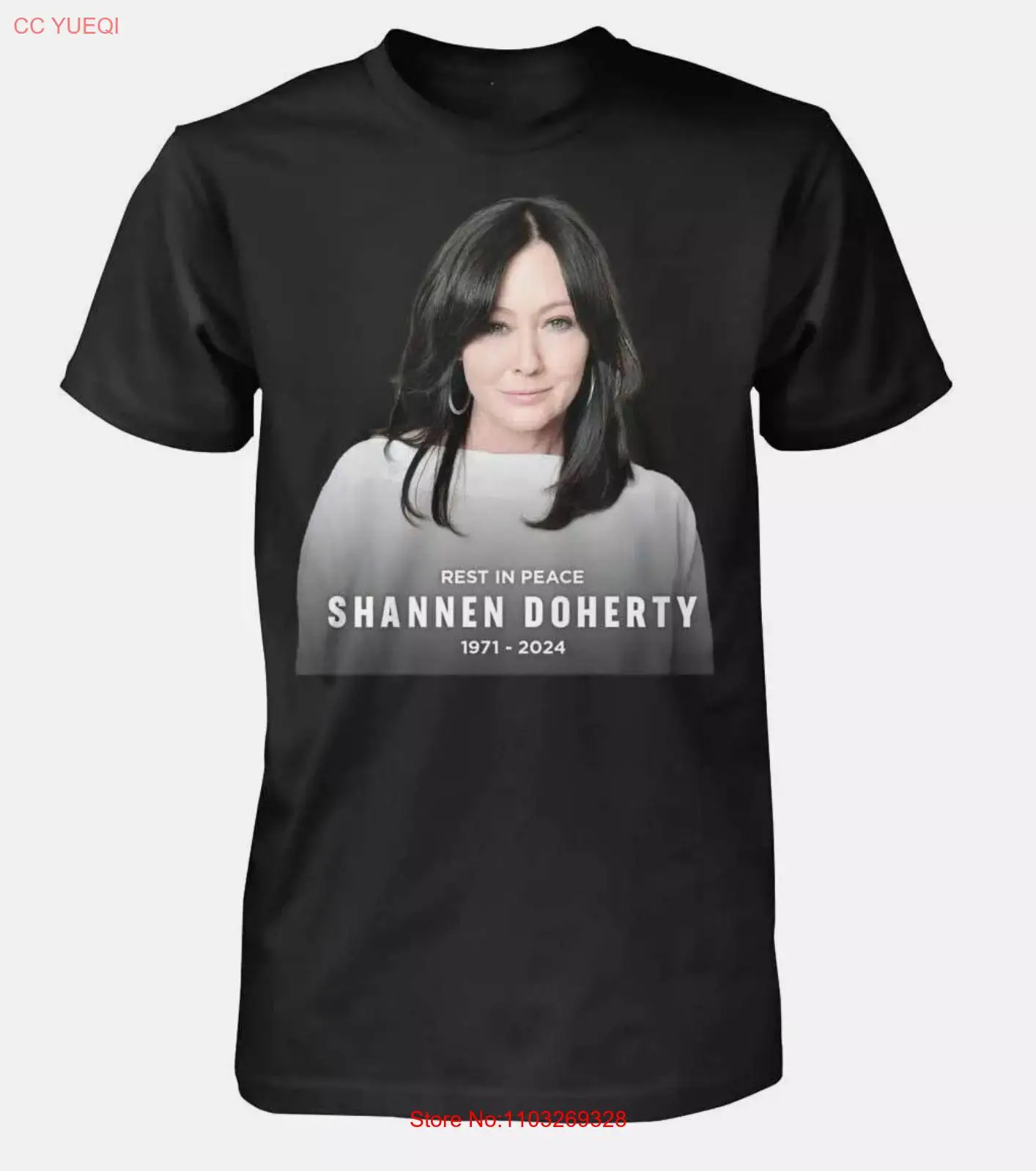 Shannen Doherty 1971-2024 Рубашка черная классическая унисекс S-5XL