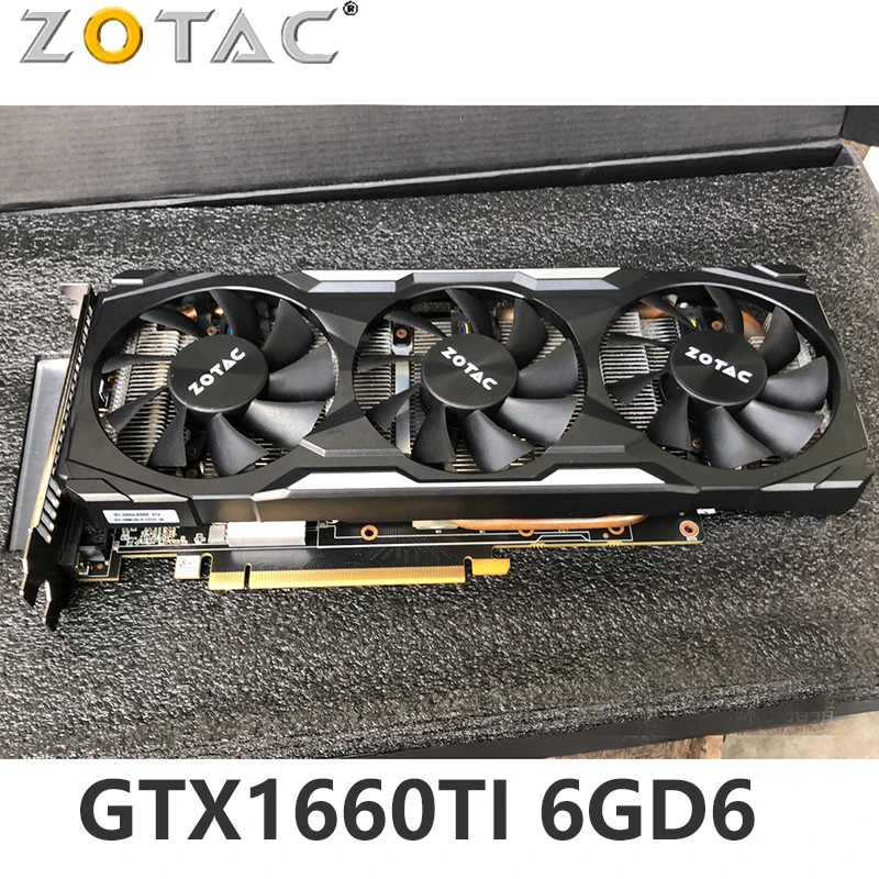 Бывшая в употреблении видеокарта ZOTAC GTX 1660 Ti 6 ГБ 1660Ti 1660S GPU графические карты для