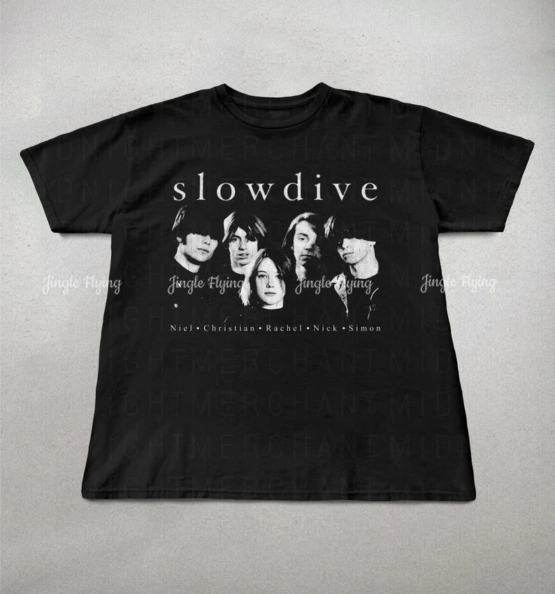 Хлопковая футболка унисекс Slowdive футболки с рисунком 90-х годов графический топ
