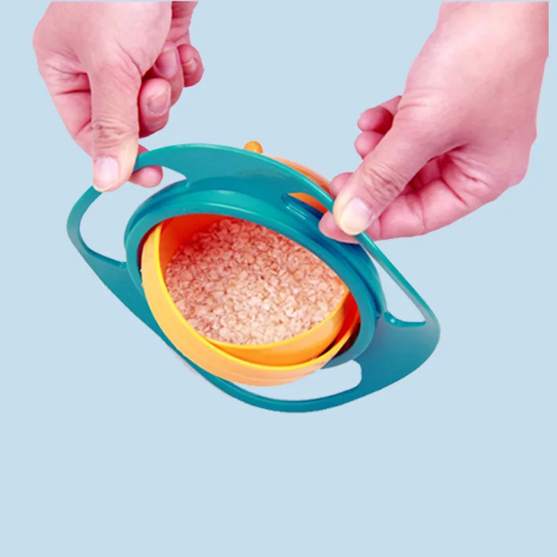 

Baby Feeding Dish Cute Baby Gyro Bowl Universal 360 Rotate Spill-Proof Bowl Food-grade PP Dishes Children's Baby Tableware