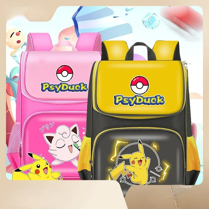 

Pikachu Schoolbag Primary School Boys and Girls One To Six Grades Reduce The Burden of Ridge Protection Waterproof Backpack