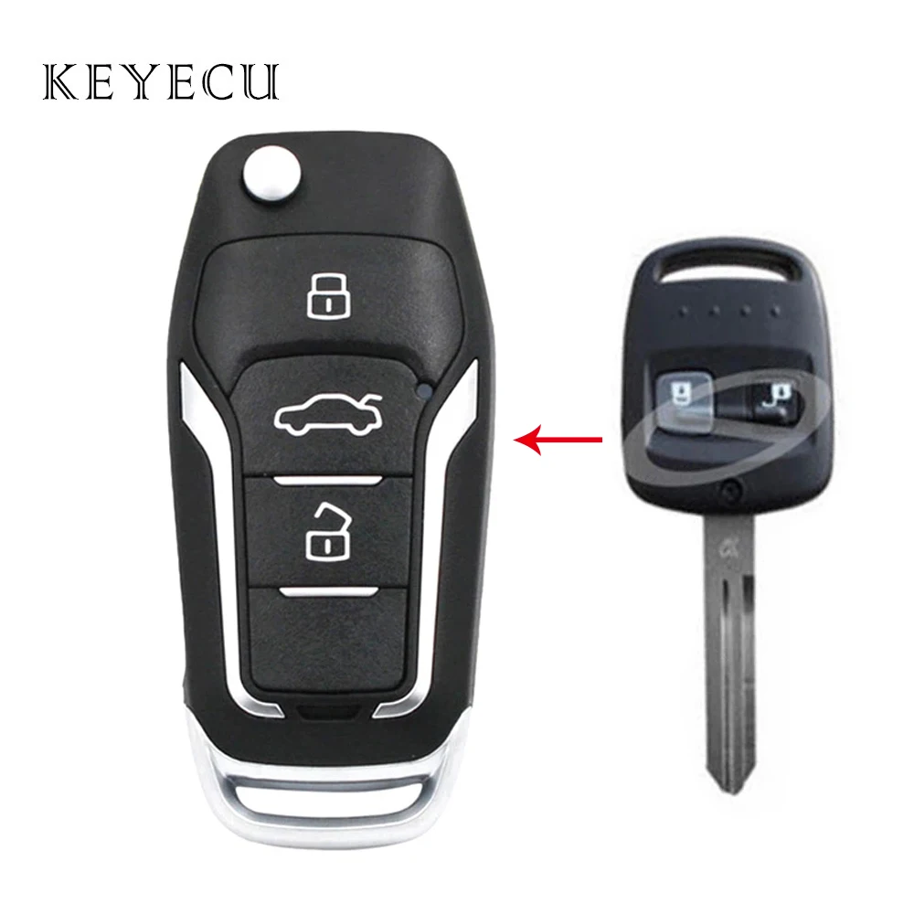 

Keyecu Upgraded Flip Remote Car Key Fob 315MHz / 433MHz 4D62 Chip for Subaru Impreza Forester Liberty