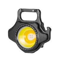 magnetic keychain cob work light emergency flashlights bottle opener waterproof camping hiking red light usb charge flashlights