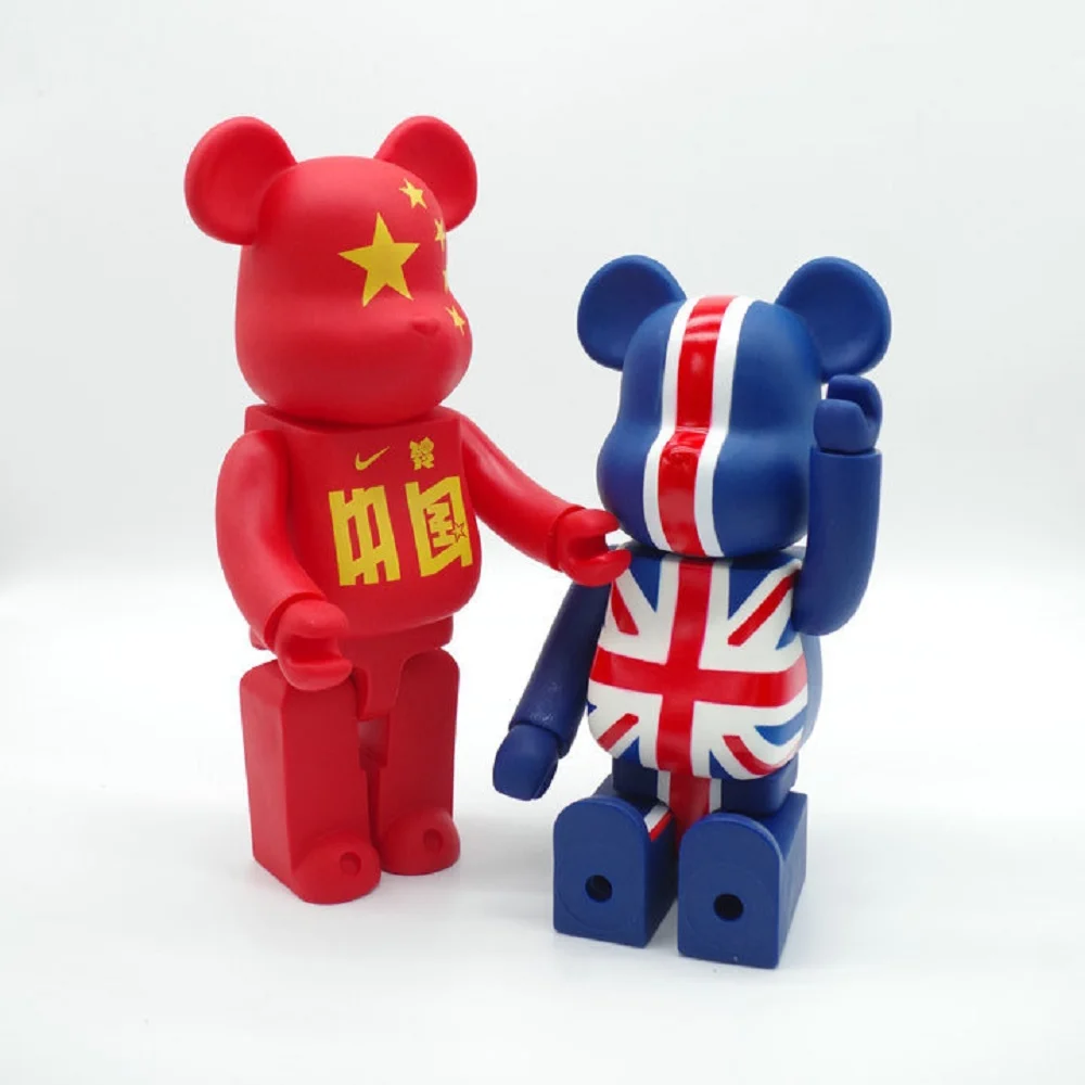 

Милая экшн-фигурка из ПВХ в стиле аниме Bearbricklys, игрушка-модель, модель 400%, Детская кукла, декор для комнаты, любимый подарок для девочек, 28 см