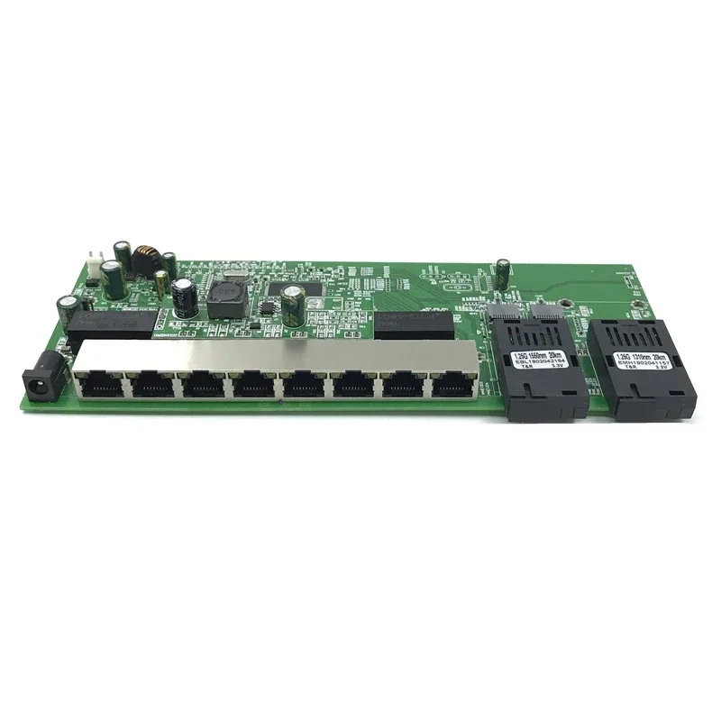 Волоконно-оптический одномодовый 8 RJ45 UTP и 2 SC плата оптоволоконного порта SFP3KM