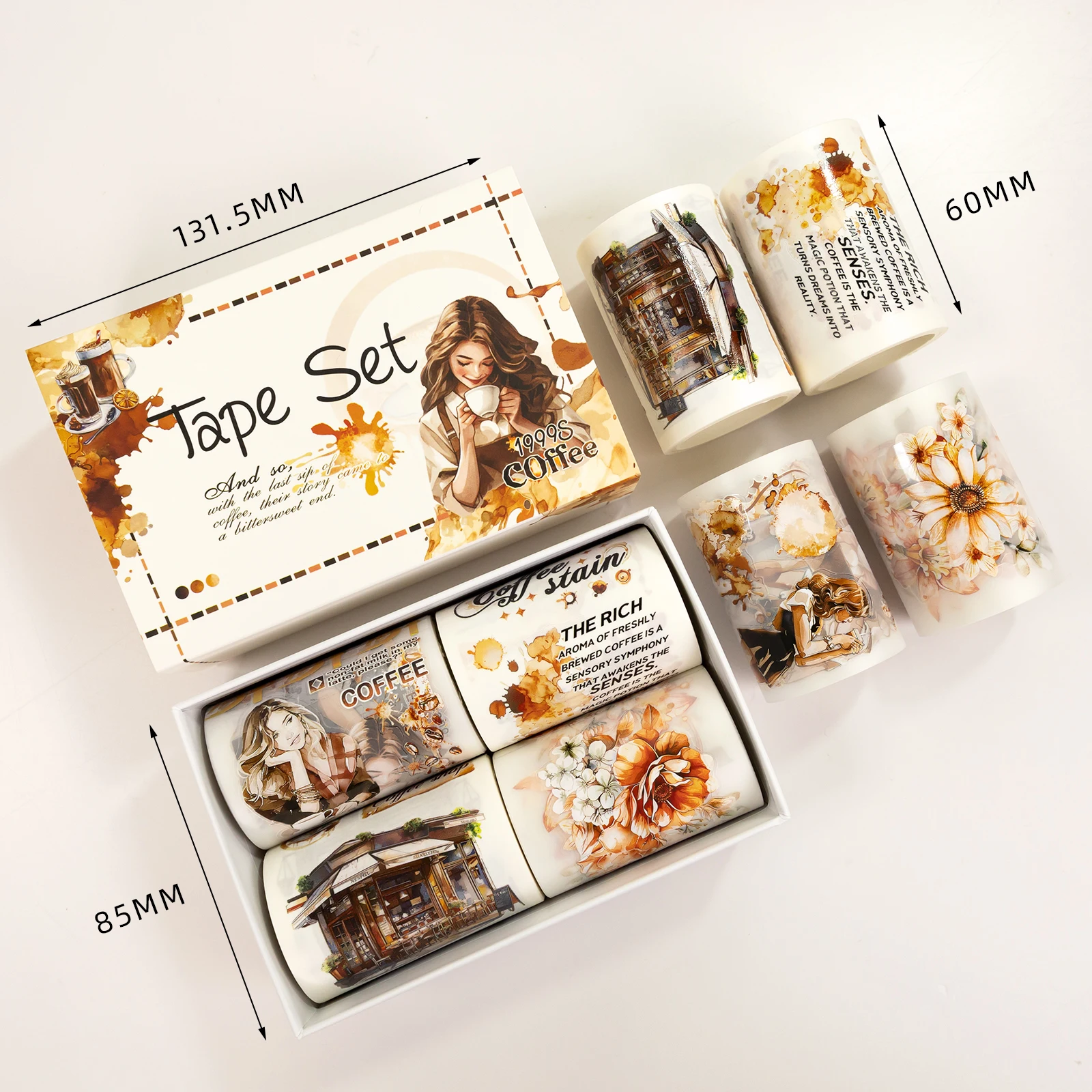 

Винтажная декоративная лента с кофейной розой