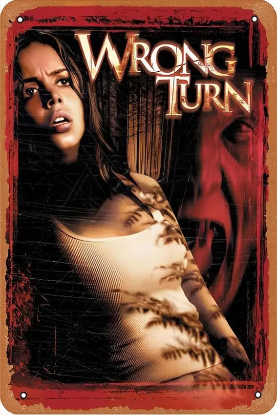 Винтажная металлическая жестяная вывеска Ретро Металлическая Wrong Turn Horror Movie Eliza