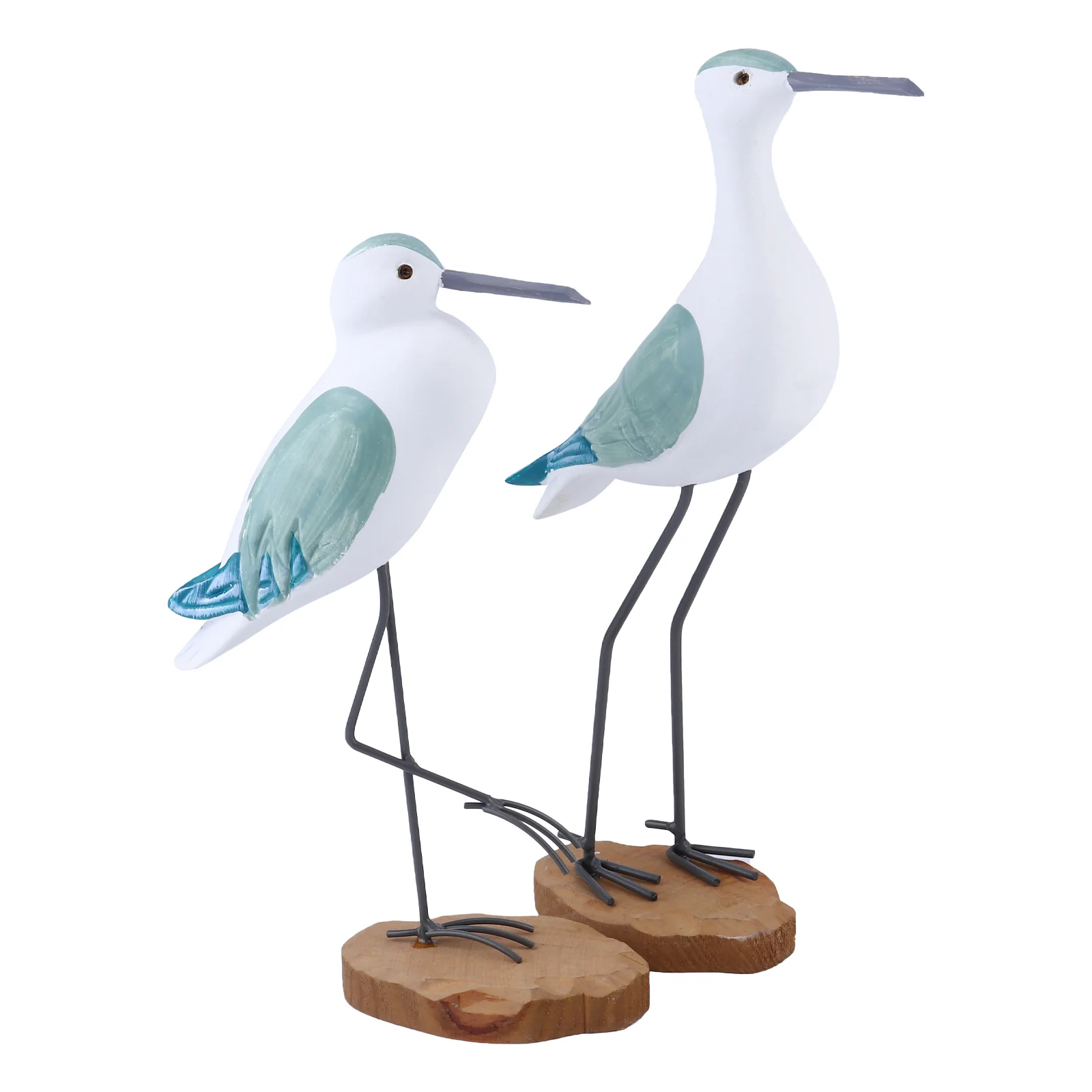 

2 Pcs Seaside Decorations Nordic Garden Sculptures Yard Seagull Figure Nautical Home Bird Figurine Ocean Statue