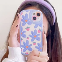flower silicone cute phone case for iphone 13 pro max 11 12 pro max x xr xs max 6 6s 7 8 plus se 2020 2022 cover silicone funda