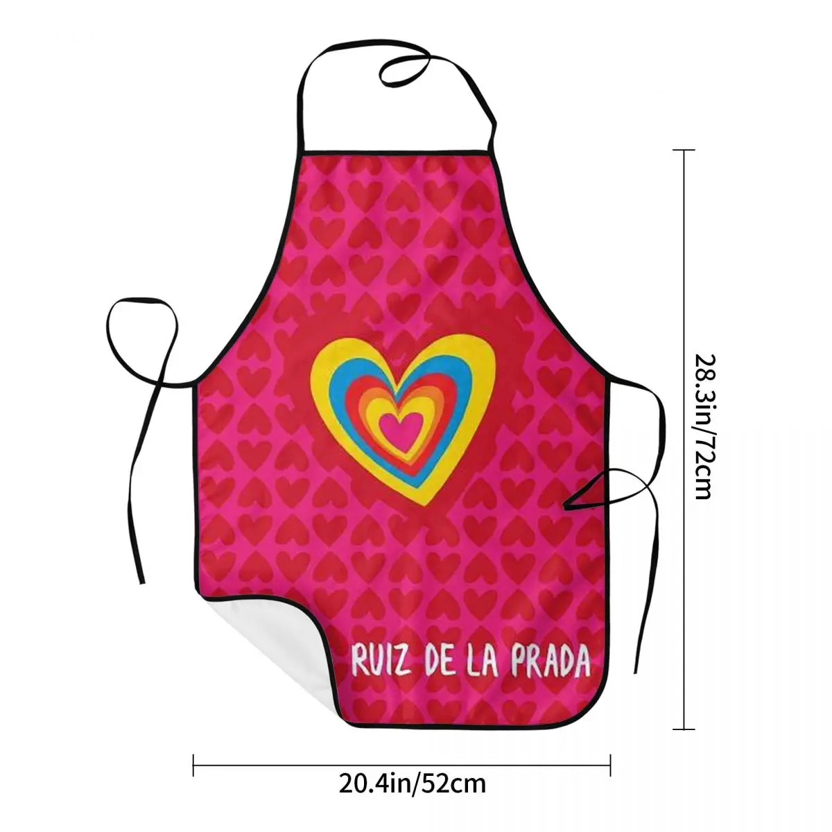 Фото Фартук Agatha Ruiz-De La-Prada с узором, водонепроницаемый, для готовки, уборки на кухне, для женщин и мужчин, для садоводства №2