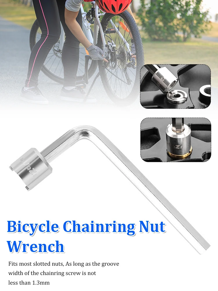 

MTB Road Folding Bike Chainring Screw Nut Wrench Bicycle Chainring Screw Bolts Install Removal Tool Bike Repair Tool