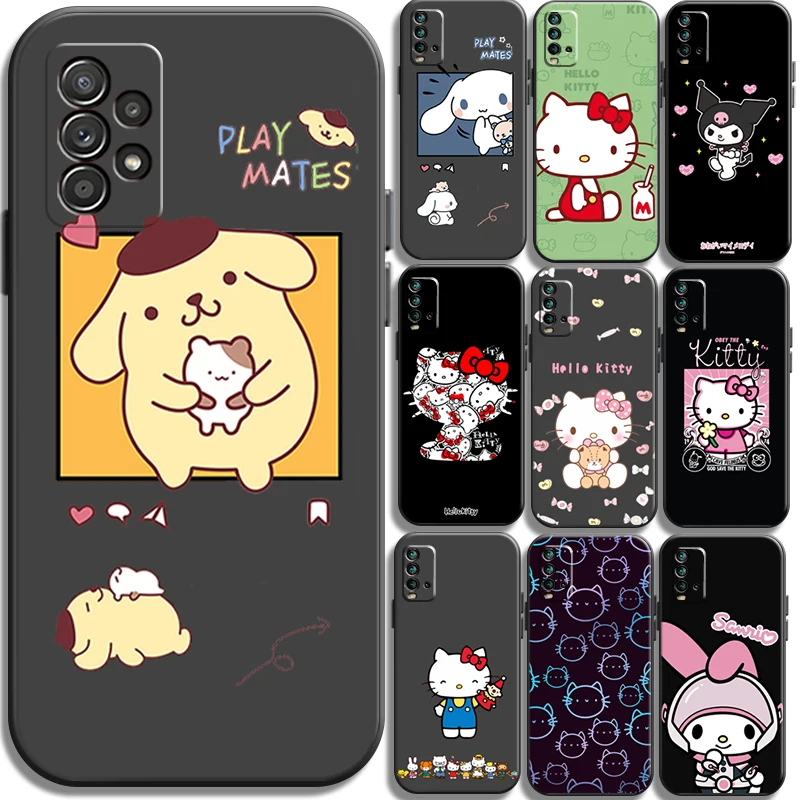 

Hello Kitty Kulomi Phone Cases For Xiaomi Redmi 10 Note 10 10 Pro 10S Redmi Note 10 5G Carcasa Back Cover Funda Coque