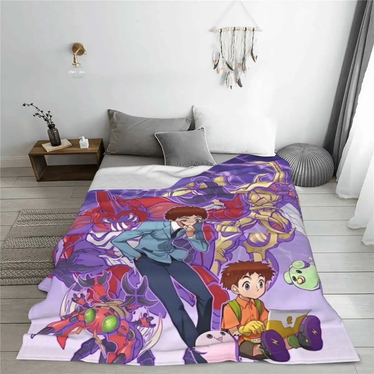 3D Digimon Adventure Monster мультфильм теплое одеяло декоративное плюшевое забавное уличное