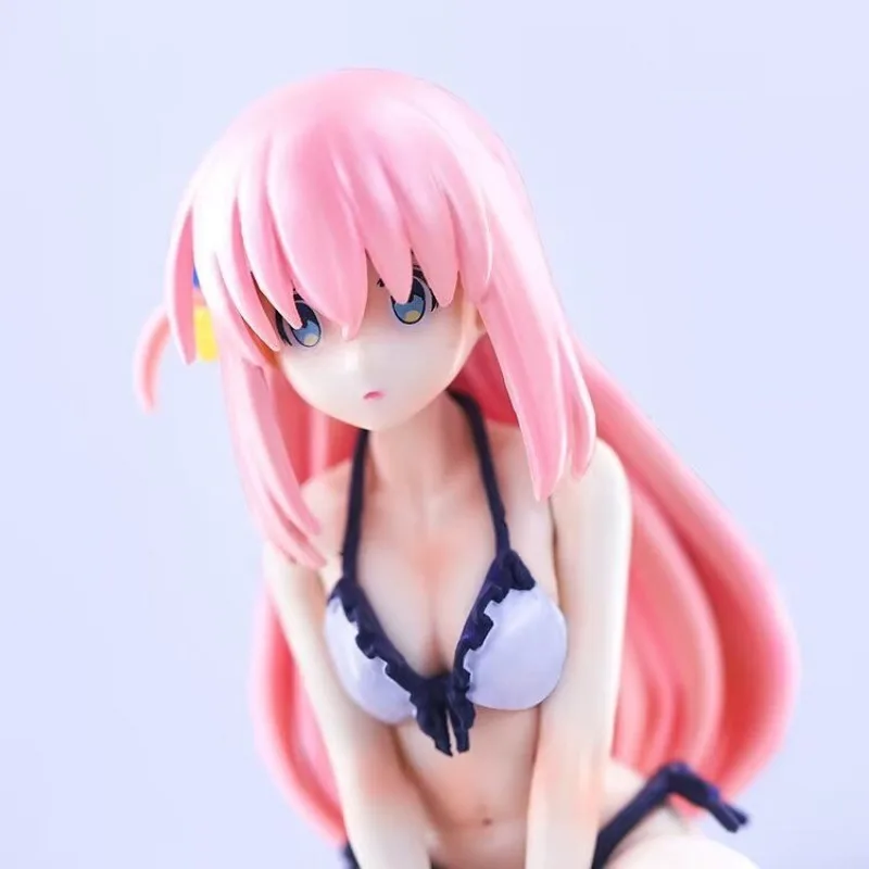 

BOCCHI THE ROCK Gotoh Hitori Figure 10cm Seated Swimsuit Q Version Anime Doll Model Statue Display Anime Periphery Gift Toys