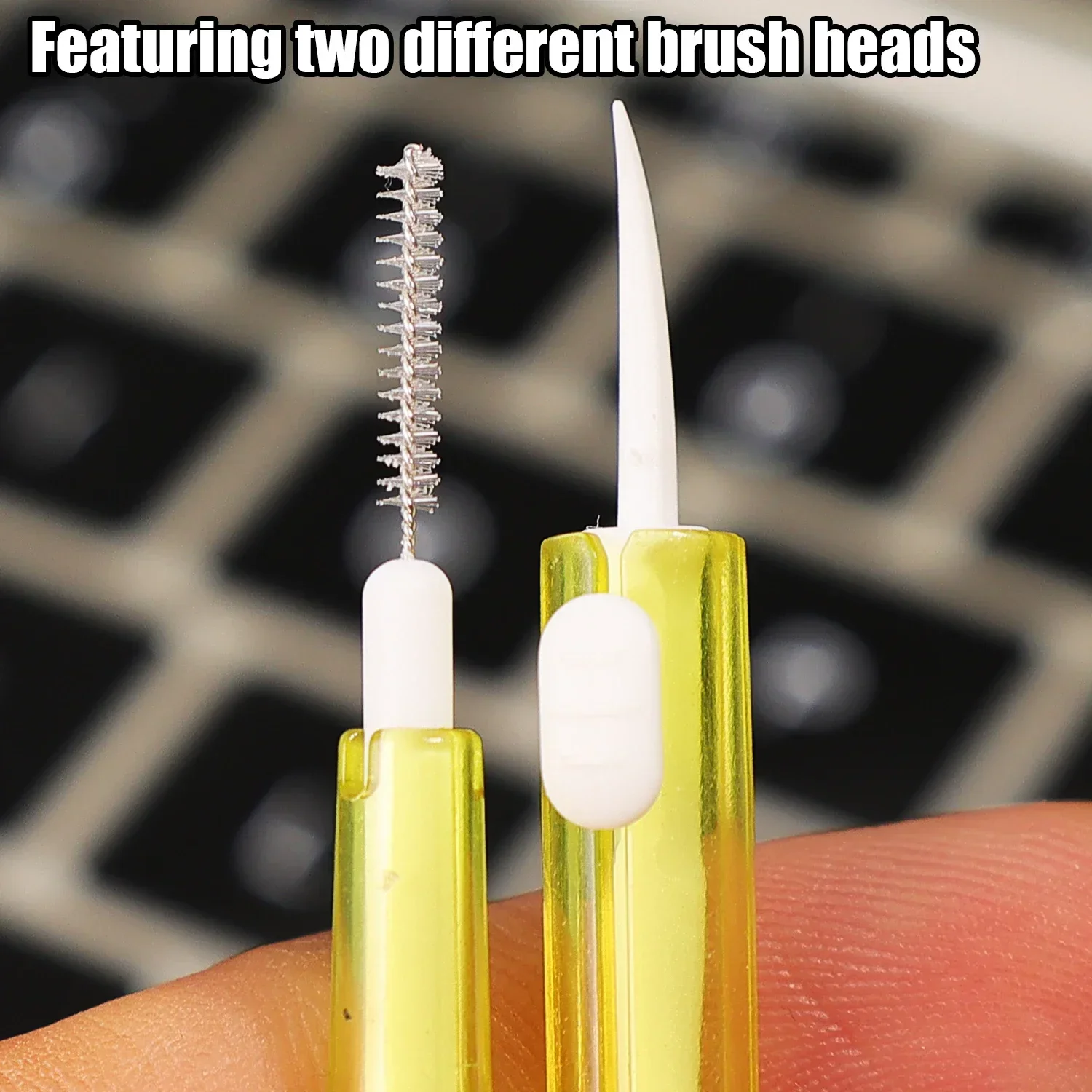 Двусторонняя регулируемая щетка для чистки динамиков мобильного телефона 2 в 1