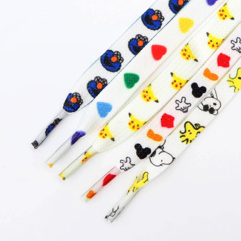 Print Cartoon Shoelace Flat Shoes Board Shoes High-top Shoe Lace Suitable for Men's Shoes Women's Shoes Lace Fashion 120/150cm