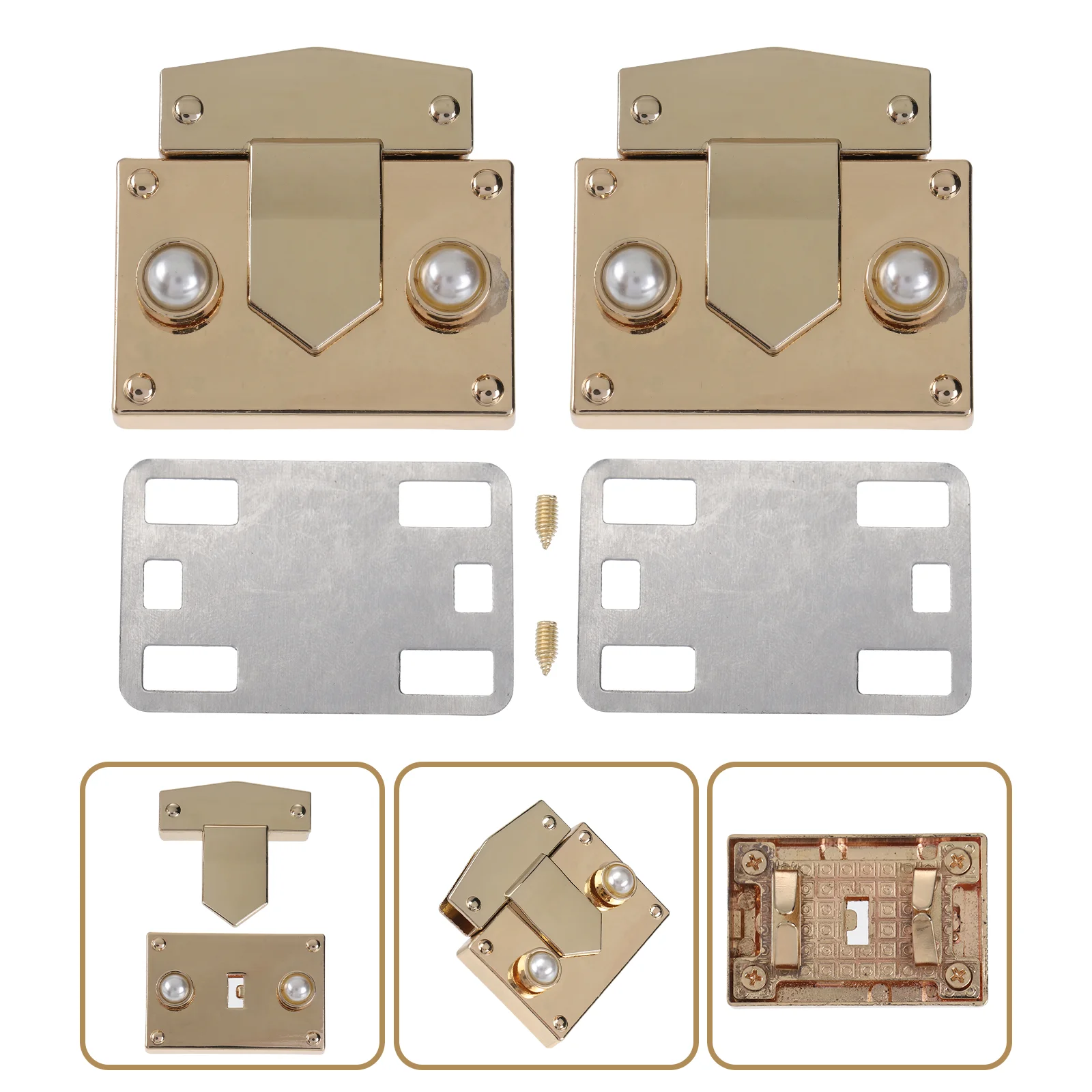

Lock Bag Clasplocks Closure Purse Metal Diy Catch Turnbuckles Handbag Accessories Turnlock Craft Fastenerpress Buckle Luggage