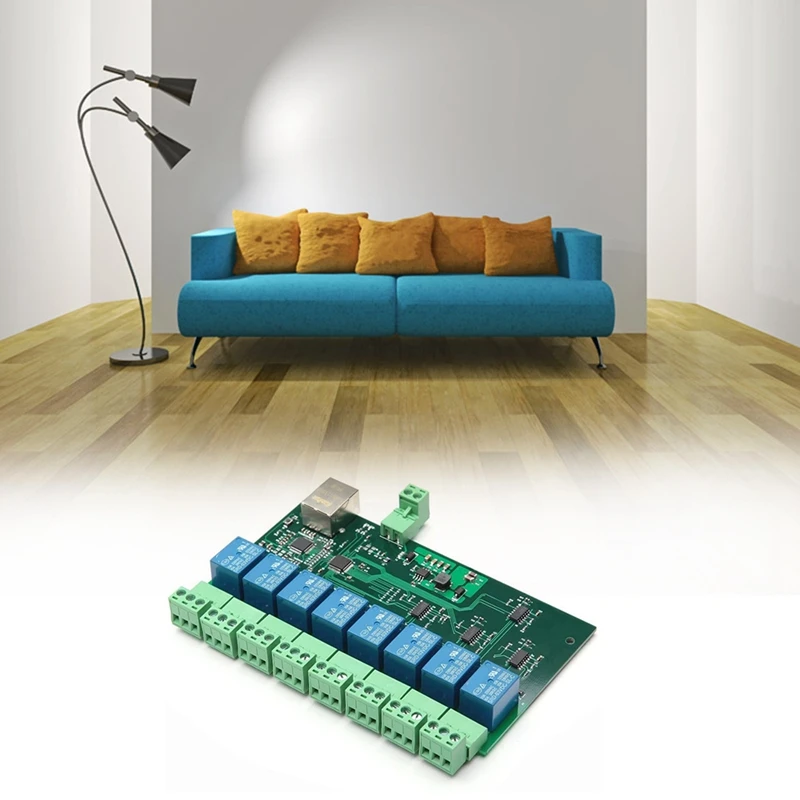 Лидер продаж 8-канальная плата Modbus RTU 12 В с релейным выходом модульный