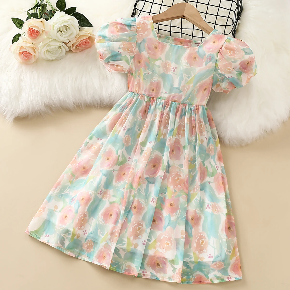 

Summer Baby Kids Princess Dresses for Girls Floral Outfits Children Lolita Chiffon Dresses Party Costumes 6 7 8 9 10 12 13 Years