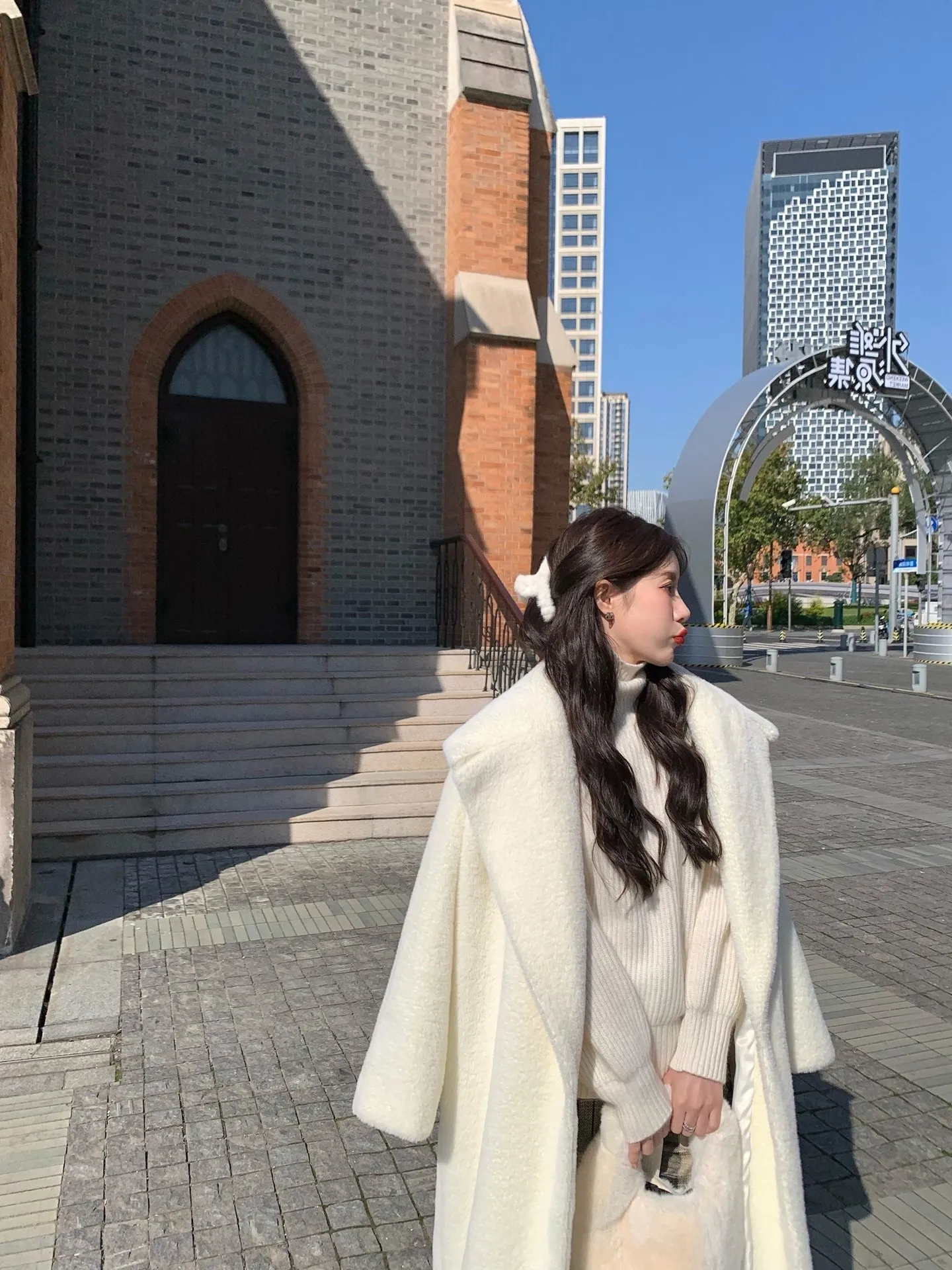 Fur coat women's long knee-length loose Mao Mao coat