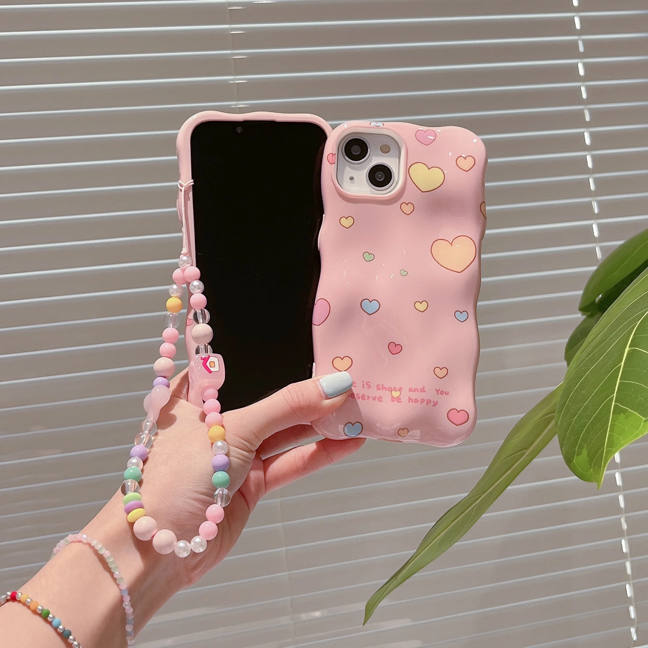 Мягкий чехол Shuitie с блестящим порошком и рисунком браслета для iphone 15 14Pro 14Promax 14