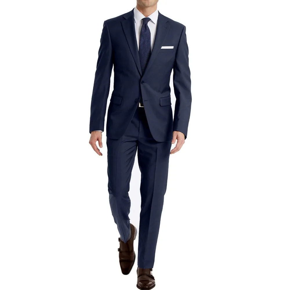 Men's Slim Fit Lapel Suit 2 Piece Separates Classic Groom Black Evening Tuxedo For Man Business Formal Dress Wedding Party