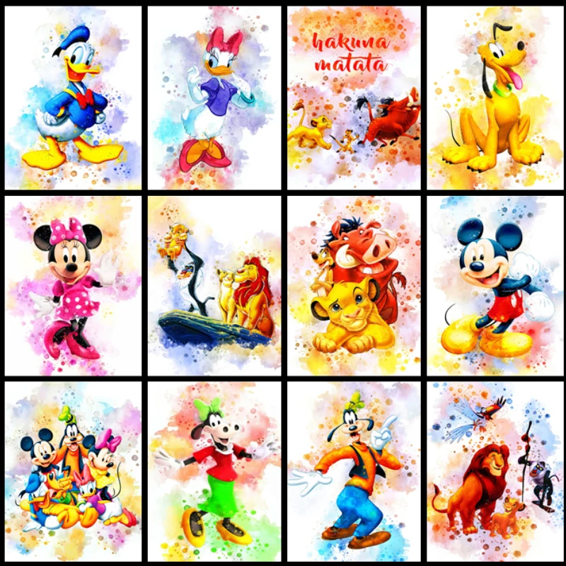 

Алмазная 5D картина Disney, вышивка «Минни Микки Маус», «Дональд Дак», «Король Лев», мозаика, вышивка крестиком, домашний декор