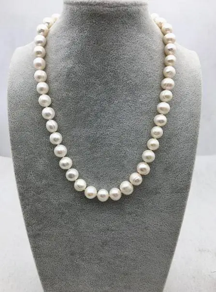 

Unique Design AA Pearl Necklace,10-11mm White Huge Genuine Freshwater Pearl Jewelry,Wedding,love,Mothers Day,Charming Women Gift