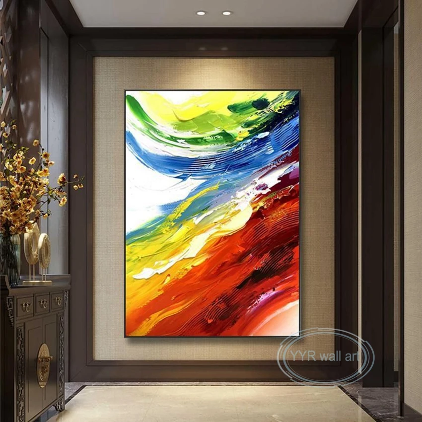 

Home Aesthetics Mural Abstract Oil Painting Handmade Art Canvas Wall Decoration Poster Living Room Bedroom Porch Hanging Picture