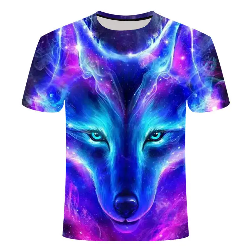 

2023 Popular Summer Men's Casual Sports T-shirt Fashion T-shirt 3D Printed Animal Pattern Sportswear Short Sleeve