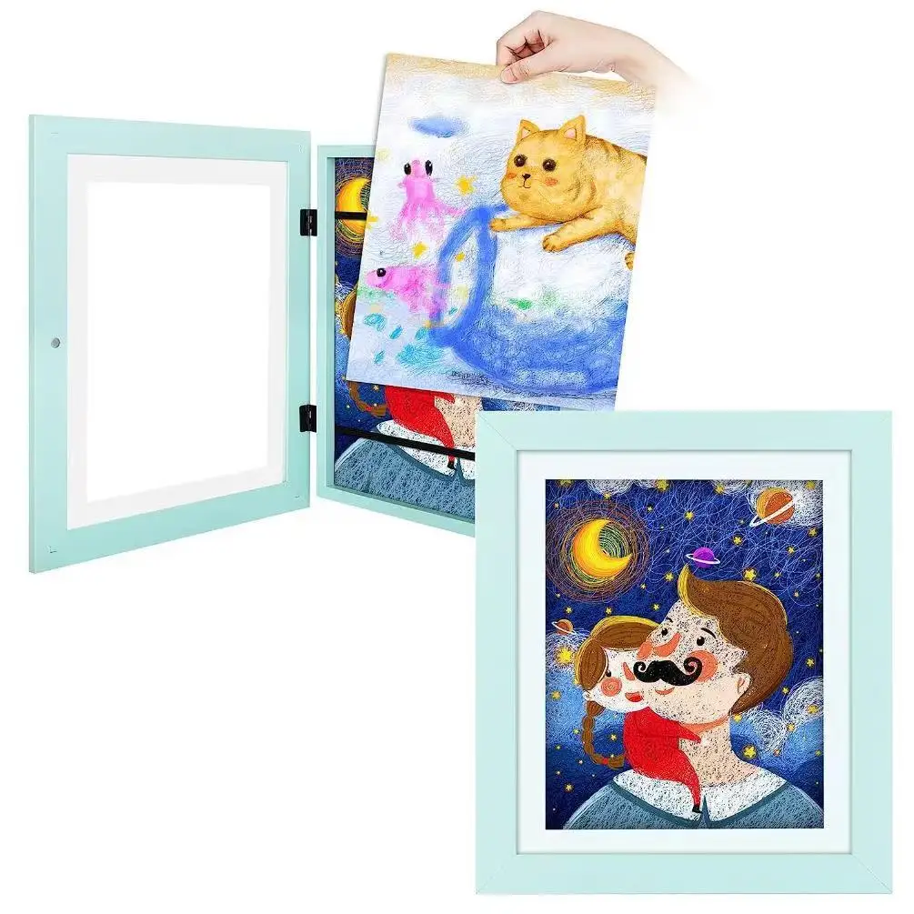 

1pc Children Art Frames Magnetic Front Opening Art Frame For Poster Photo Drawing Paintings Pictures Kids Toy Display Home Decor