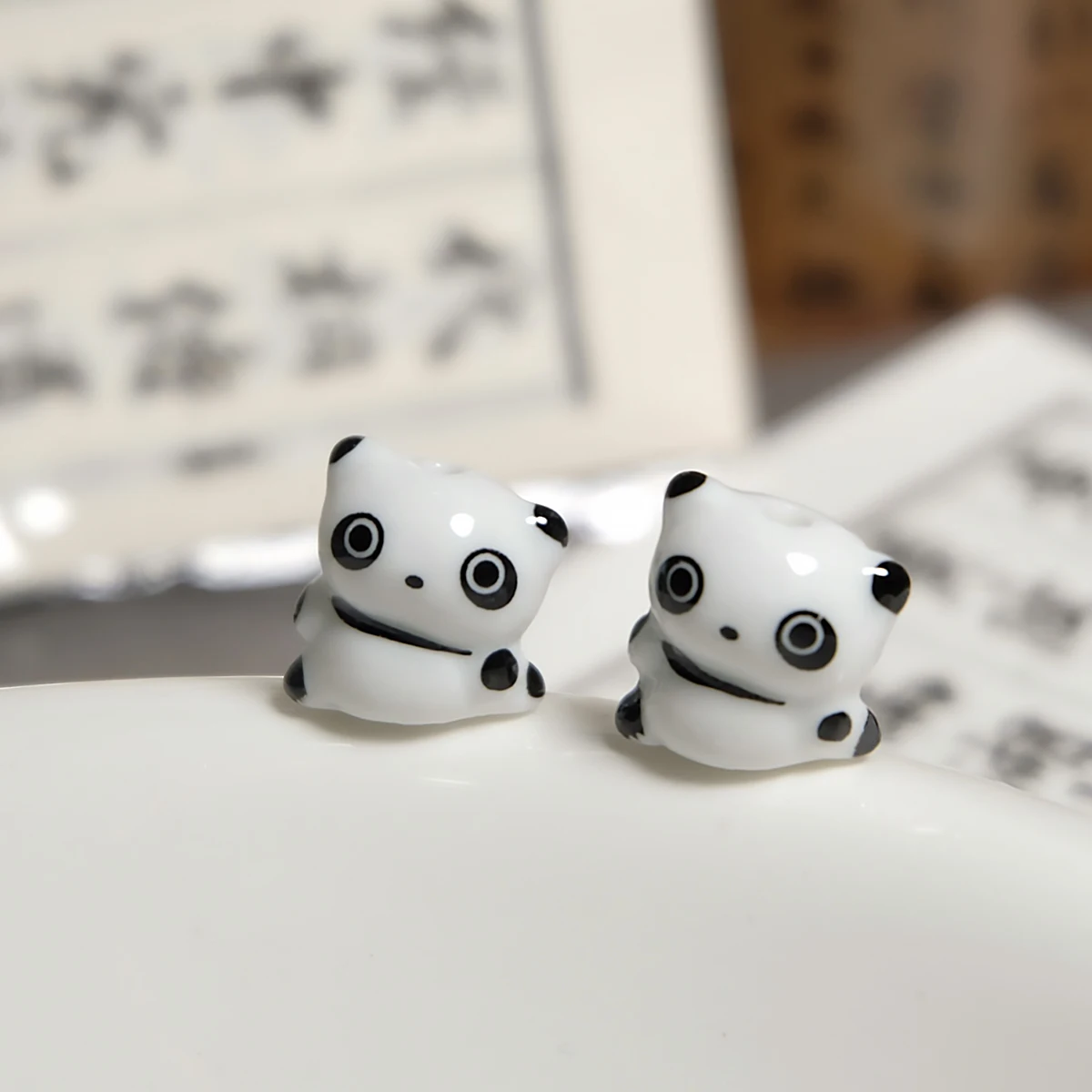 16x18 мм керамические бусины в форме танцующей панды ювелирные изделия сделай сам