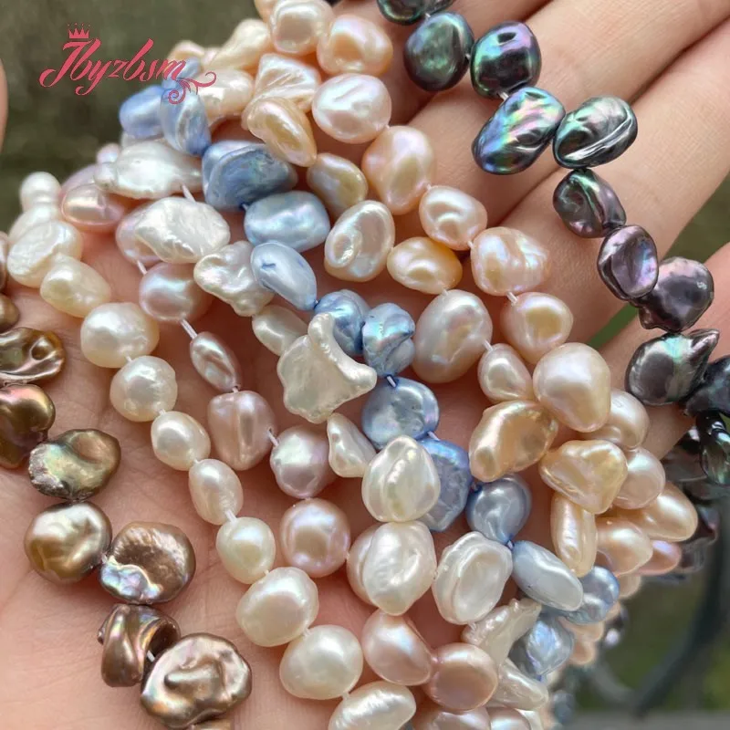 

6x8-8x10mm Natural Freshwater Pearl Edsion Loose Stone Beads For Jewelry Making DIY Necklace Bracelets Strand 15" Free shipping