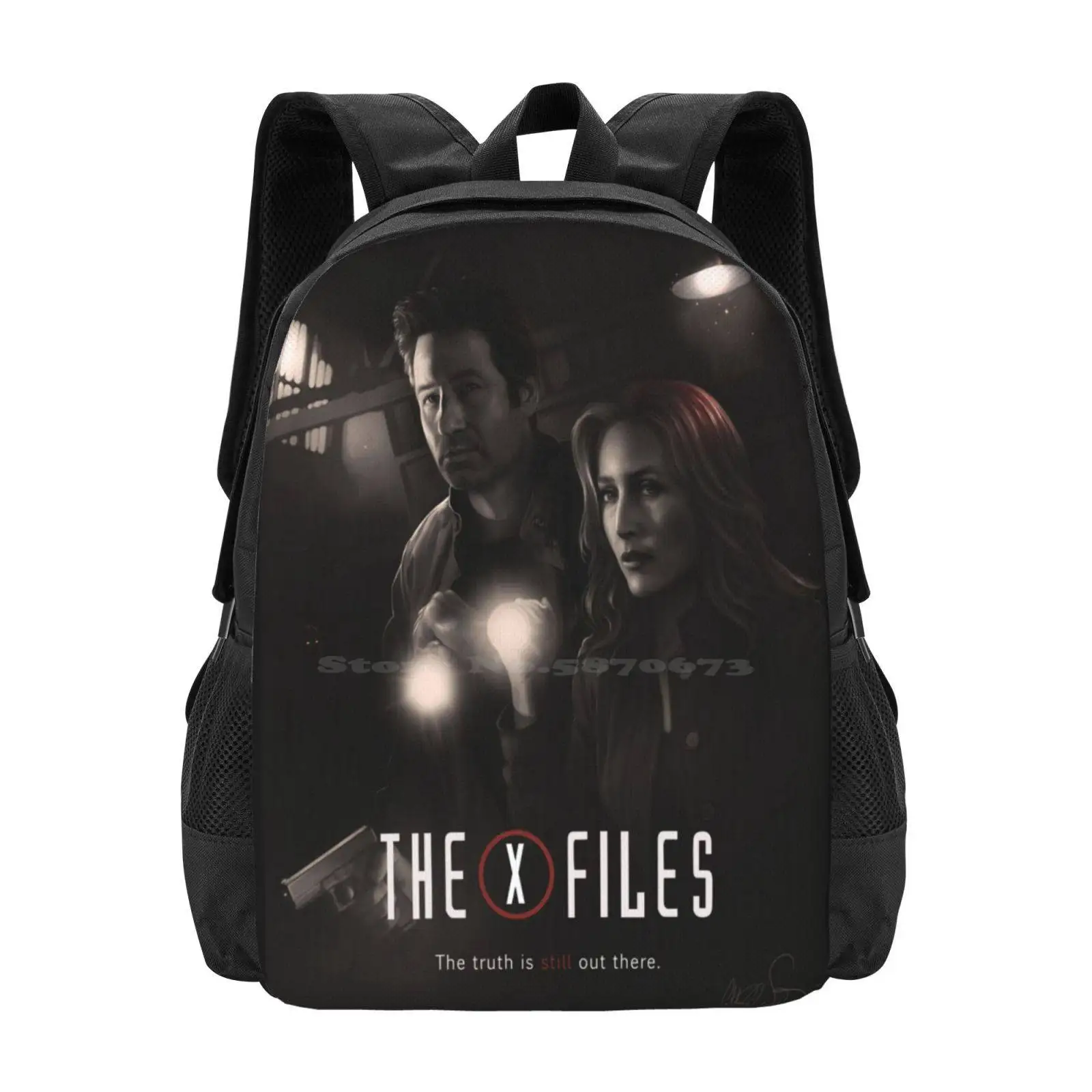 The X-Files Poster S11 N°2 Bag Backpack For Men Women Girls Teenage The X Files Mulder Scully Gillian Anderson David Duchovny