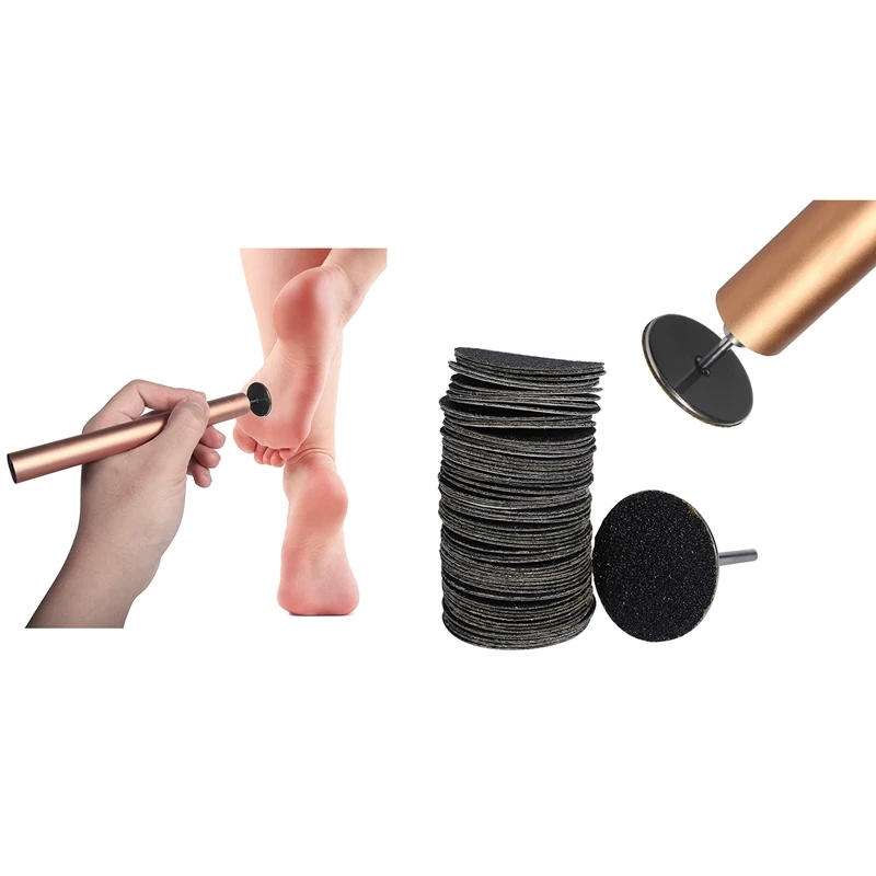 

100 PCS Replacement Sandpaper Discs Self-Adhesive Sandpaper Disk Pads For Electric Foot File Callus Remover Tool