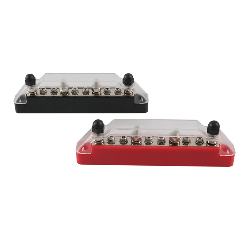 

2 шт. положительный отрицательный распределительный блок питания шины 4 X M6 автомобильные клеммные колодки 6 X M4 клеммные шины винты