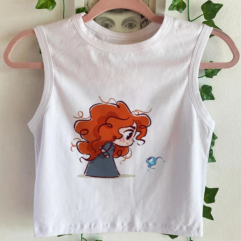 Новый жилет Kawayi укороченный топ Y2k рубашка на бретелях женская милая футболка