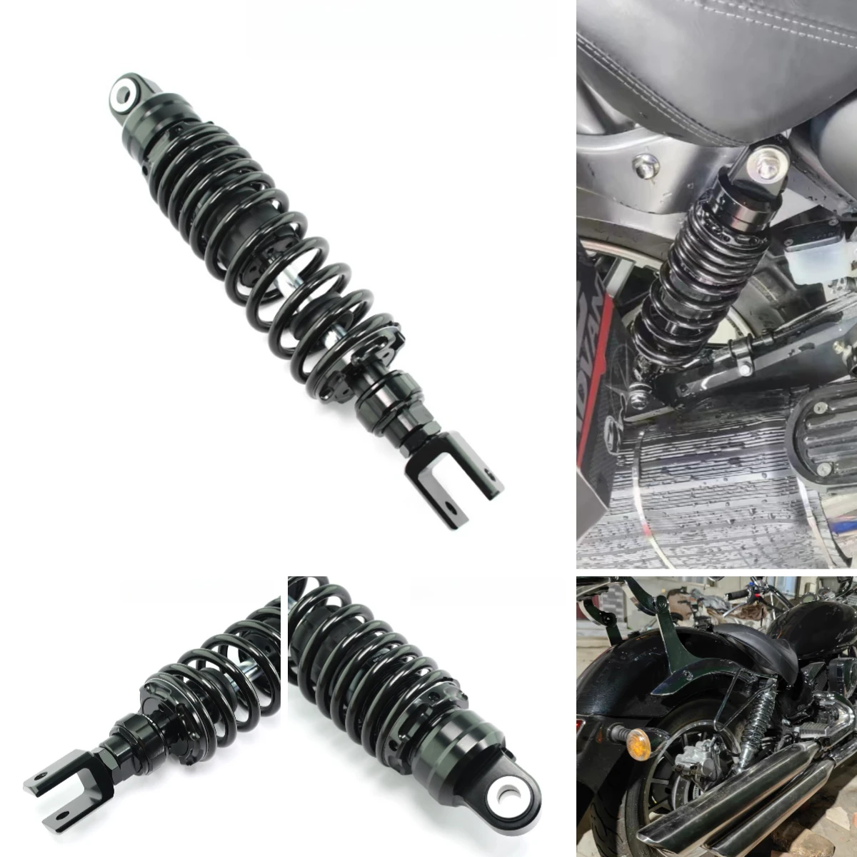 Мотоциклетный 320 мм регулируемый задний амортизатор универсальный пружинный