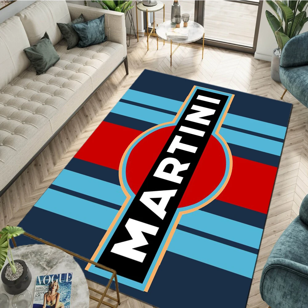 

M-Martini Logo Carpet Living Room Sofa Tea Table Carpet Bedside Floor Mats for Household Bedrooms Boys Birthday Cool Gift