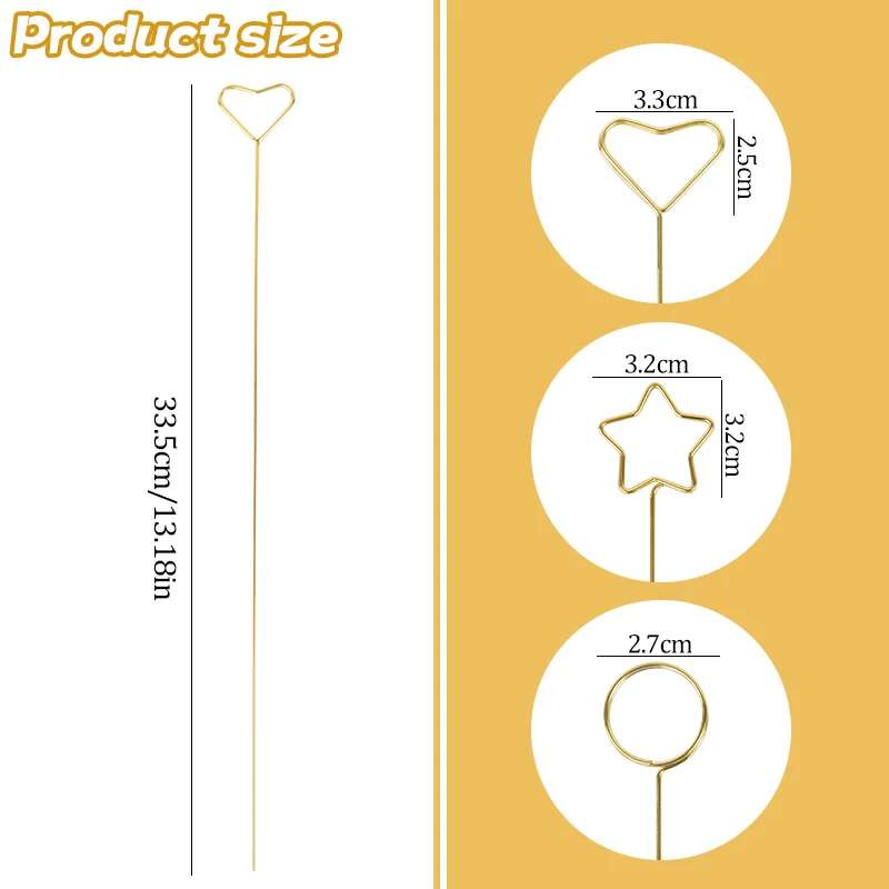 10 шт. металлический держатель для открыток золотого цвета