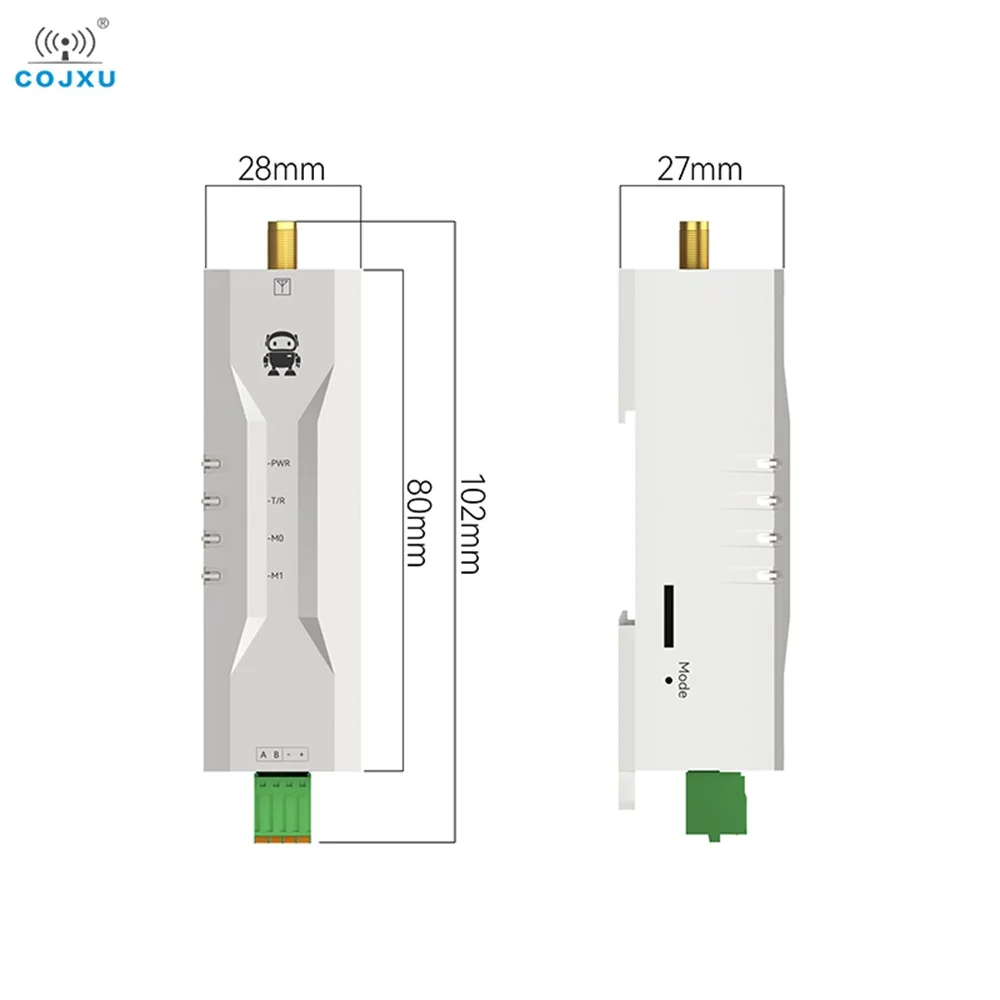 Фото LoRa Micro Din-Rail DTU Протокол Modbus COJXU EWD95M-SL/GL Серия 433/868/915 МГц RS485 5 км Автоматическое реле на большие расстояния 20/30 дБм №4