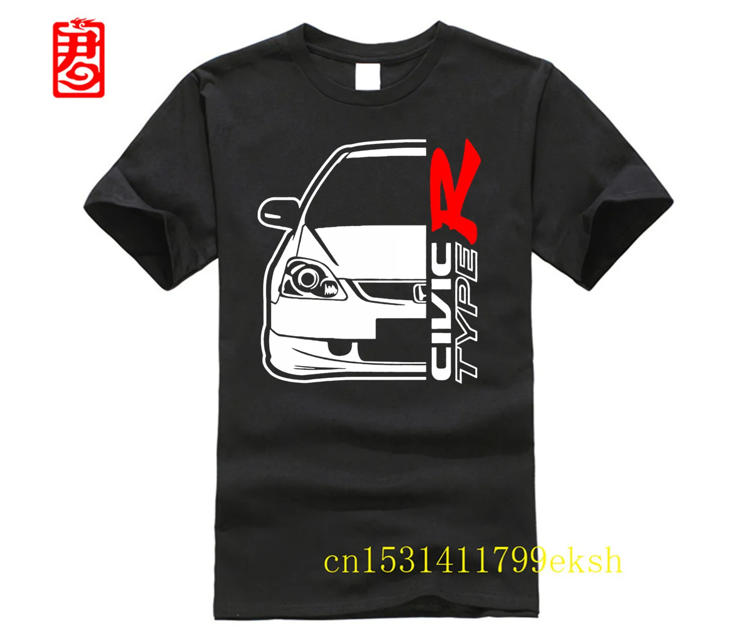 

2023 New Japanese Classic Car Civic Ep3 Type R T Shirt Vintage Crew Neck Casual Tees