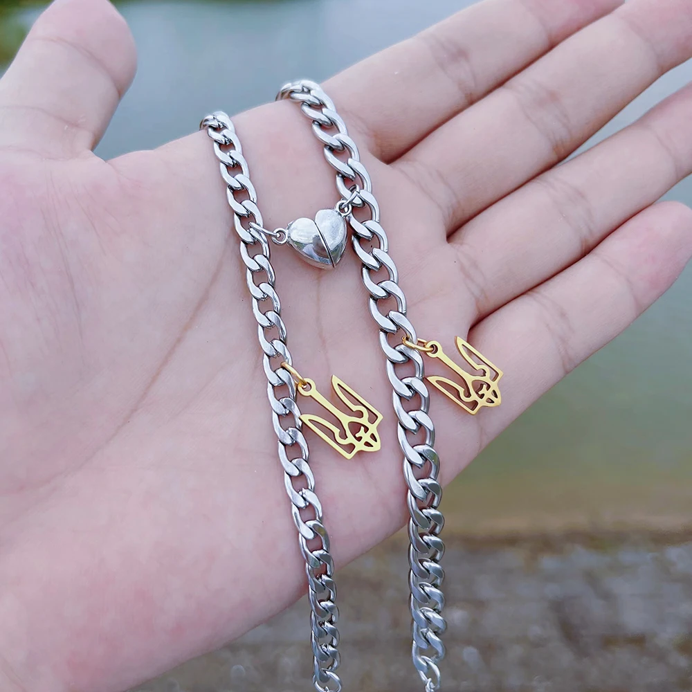 2 шт./компл. украинский Шарм-браслет с символами тридента гербом Украины для пар